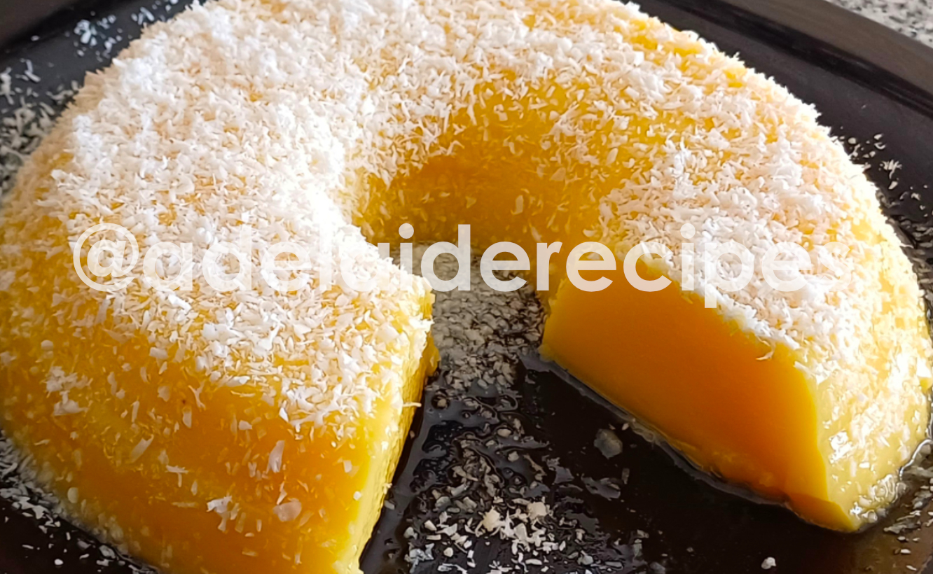No-Bake, Eggless Orange Pudding