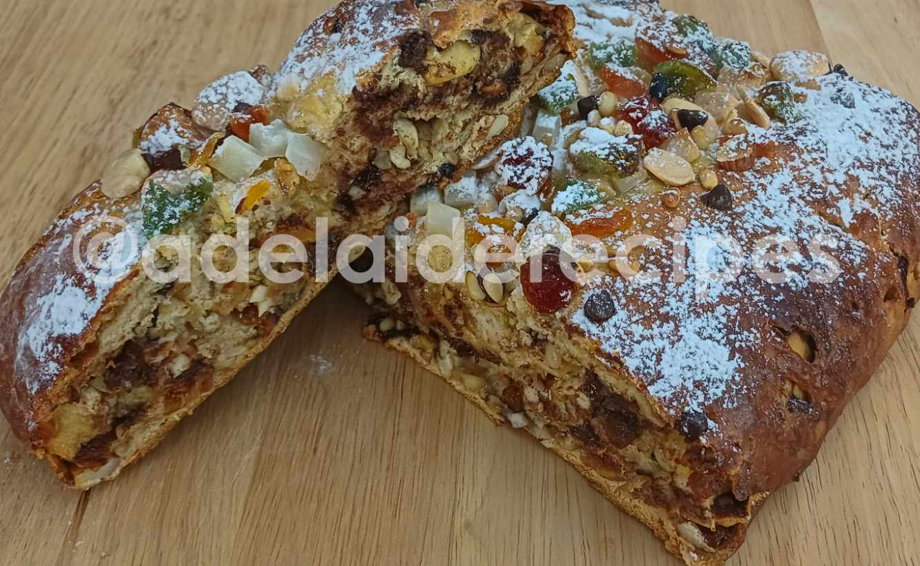 Chocolate and Dried Fruit King Cake