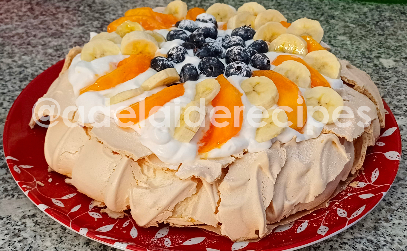 Fruit and Whipped Cream Pavlova