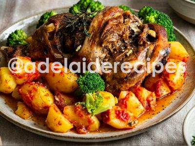 Baked Turkey Leg with Potatoes and Broccoli | Easy, Juicy and Delicious Recipe!