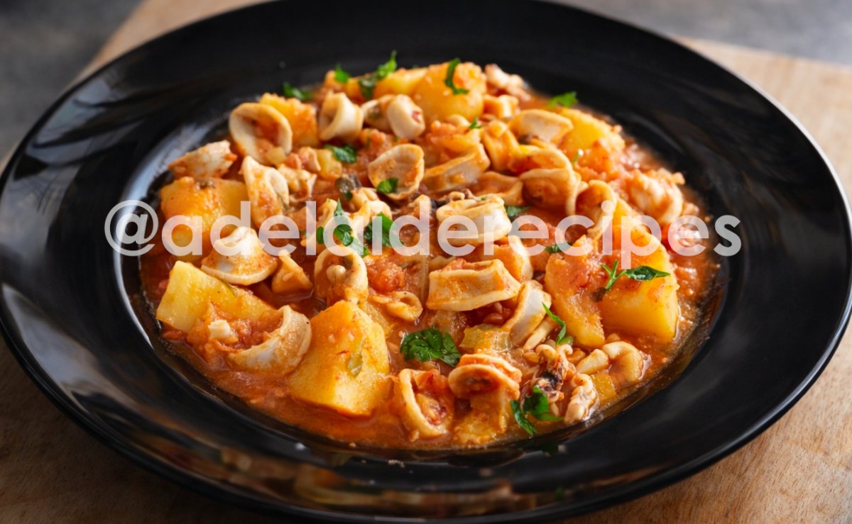 SOFT Stewed Squid with Potatoes | Portuguese Recipe