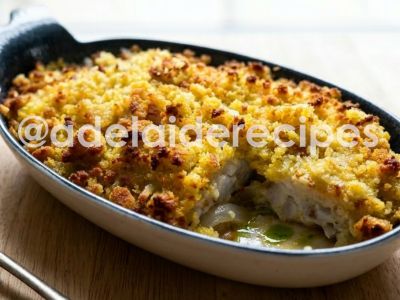 Oven Hake Medallions with Cornbread | Easy and Quick Recipe!