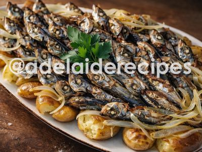 Lagareiro-style mackerel with battered potatoes | Easy and Economical Portuguese Recipe