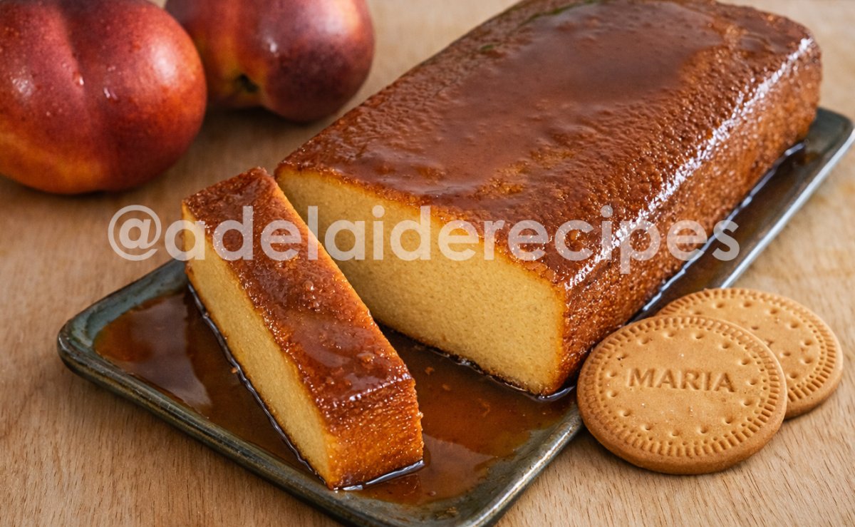 Creamy Peach Pudding with Maria Biscuit | Easy and Quick Recipe