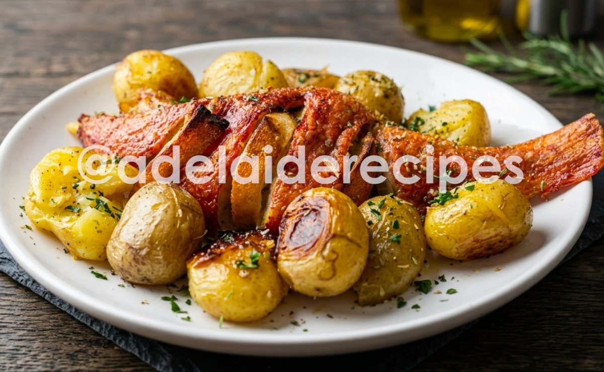 Roasted Red Fish with Baked Potatoes | Traditional Portuguese Recipe