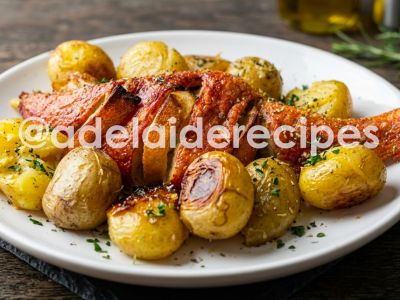 Roasted Red Fish with Baked Potatoes | Traditional Portuguese Recipe