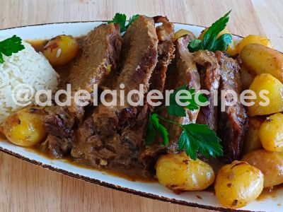 Juicy Oven Roasted Veal with Potatoes