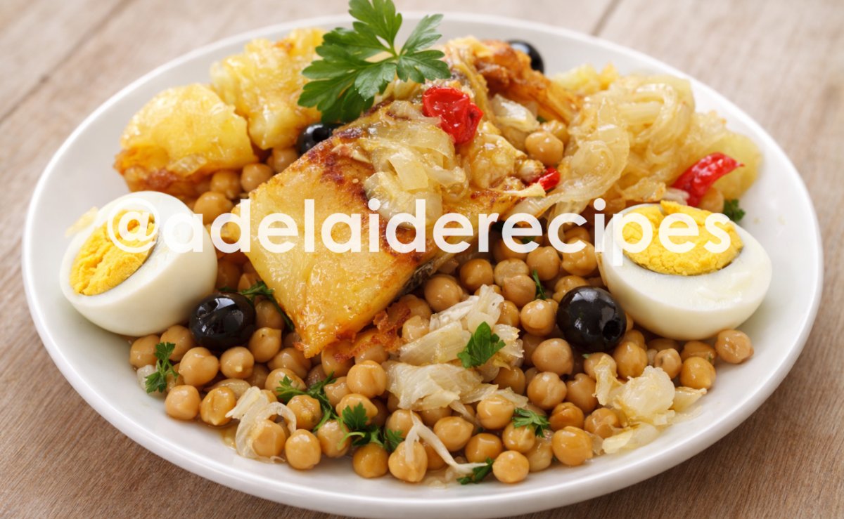 Baked Cod with Chickpeas | Traditional Portuguese Recipe