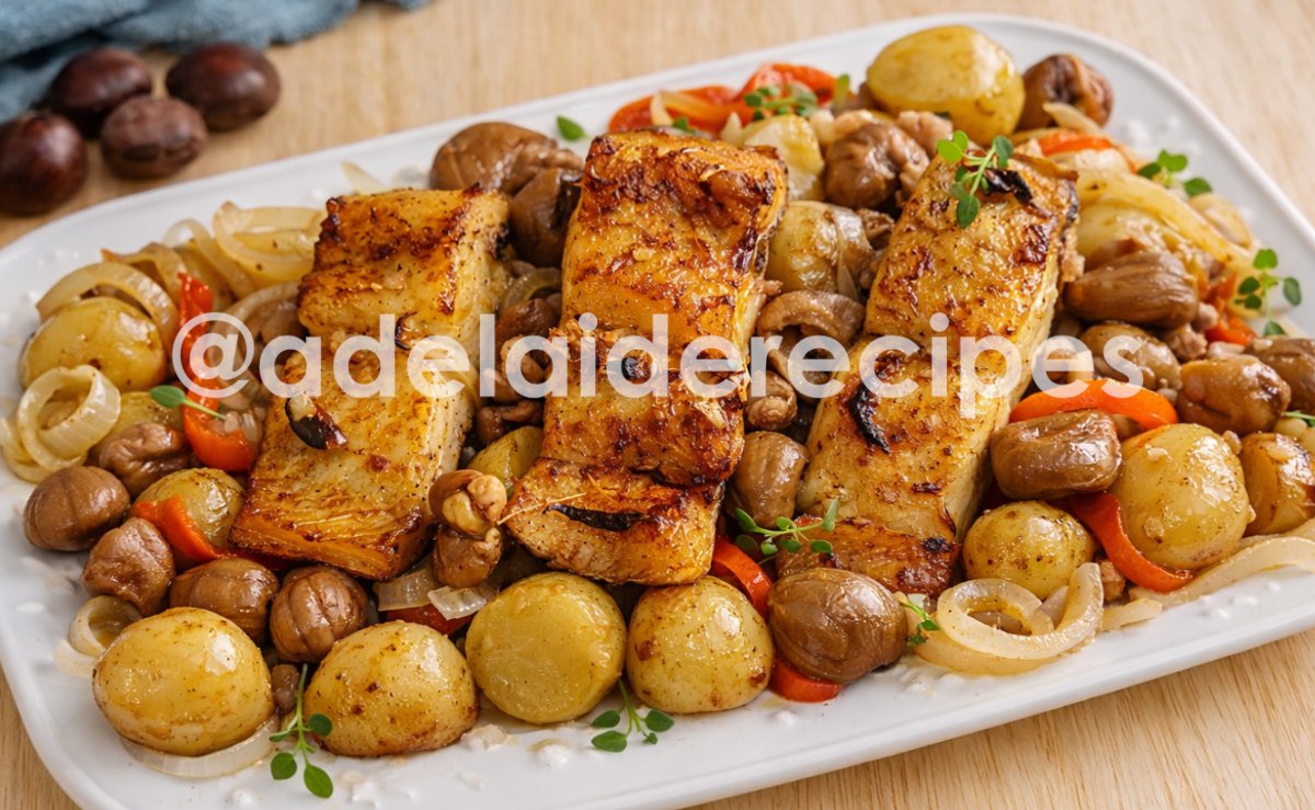 Roasted Cod with Chestnuts that the Whole Family Will Love!