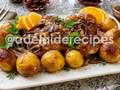 Baked Turkey Leg with Potatoes | Portuguese Recipe