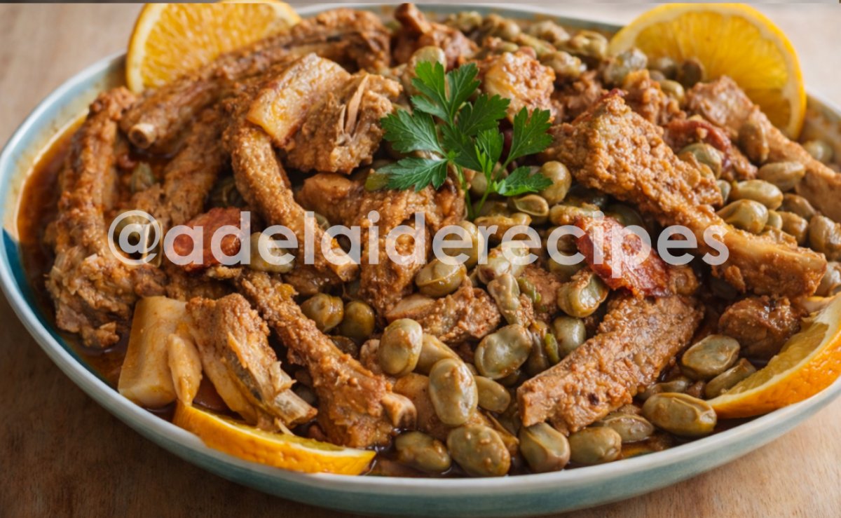 Stewed Broad Beans with Portuguese Spare Ribs |  Easy and Delicious!