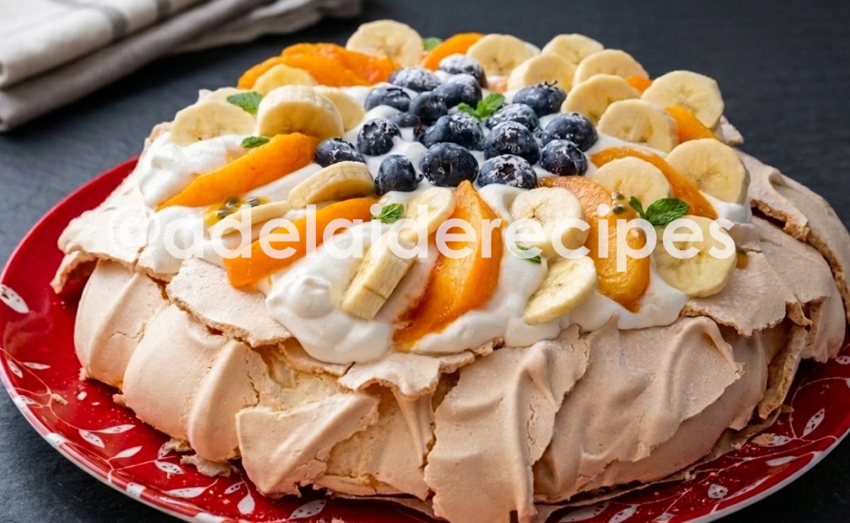 Fruit and Whipped Cream Pavlova