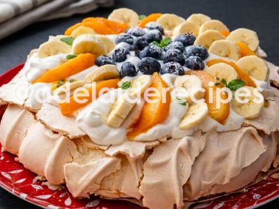 Fruit and Whipped Cream Pavlova