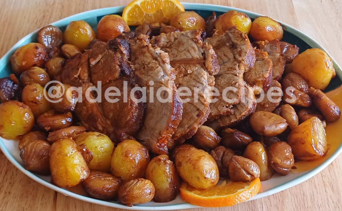 Roast Pork Loin with Chestnuts