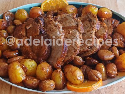 Roast Pork Loin with Chestnuts
