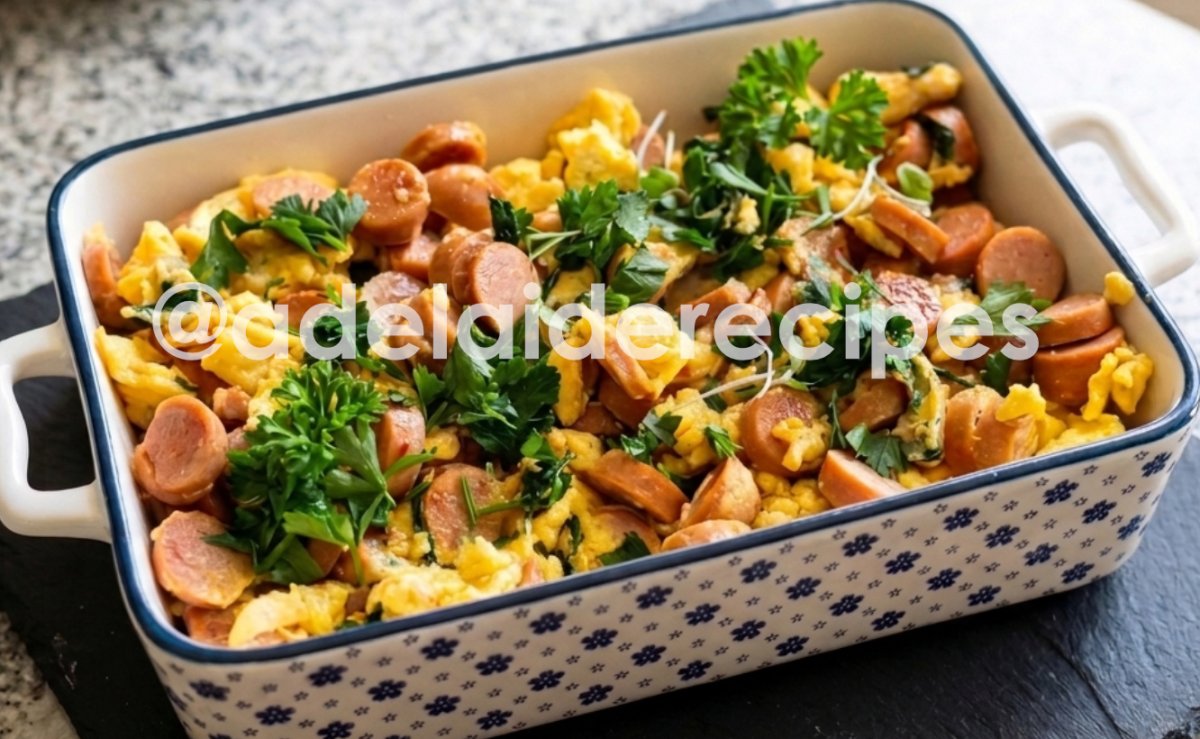 Scrambled Eggs with Sausage and Spinach | Quick and Delicious Recipe!
