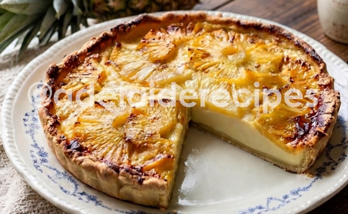 Pineapple Tart with Pastry Cream and Puff Pastry