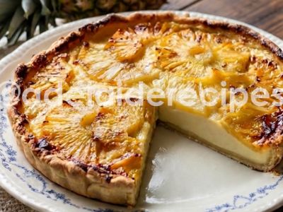 Pineapple Tart with Pastry Cream and Puff Pastry