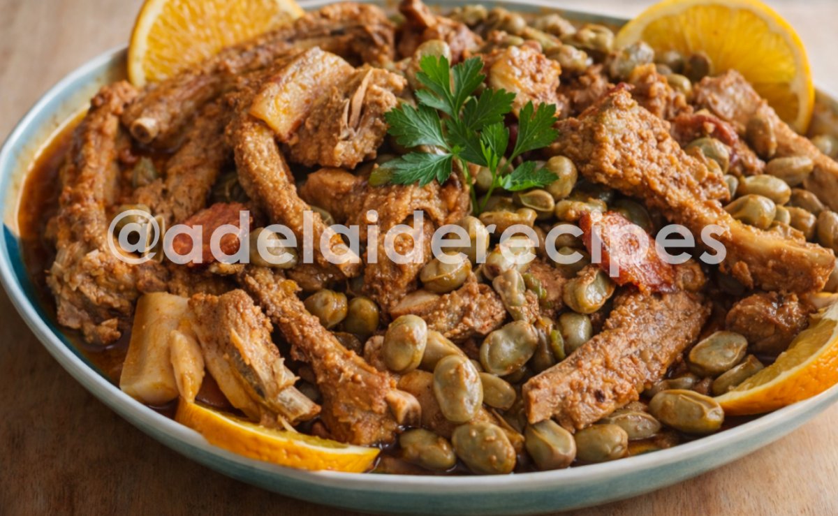 Stewed Broad Beans with Portuguese Spare Ribs |  Easy and Delicious!